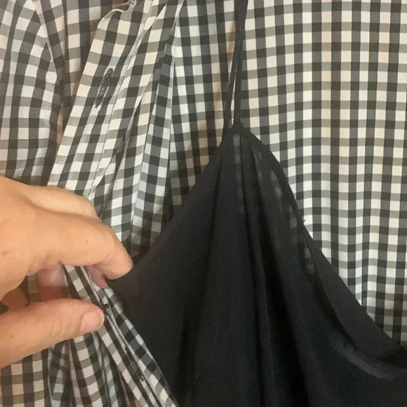 CHRISTIAN DIOR perfect condition black and white gingham silk dress size US 10 - Picture 8 of 13